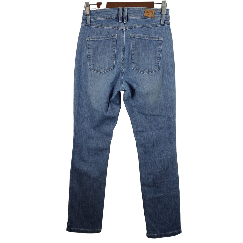 LL Bean Jeans Womens‎ 6 Blue Medium Wash Straight BeanFlex Favorite Fit Denim